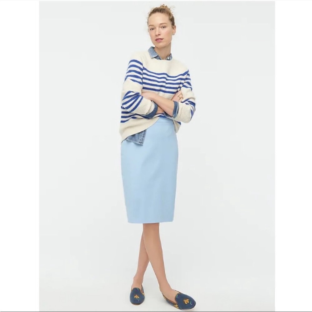 J crew cotton pencil skirt